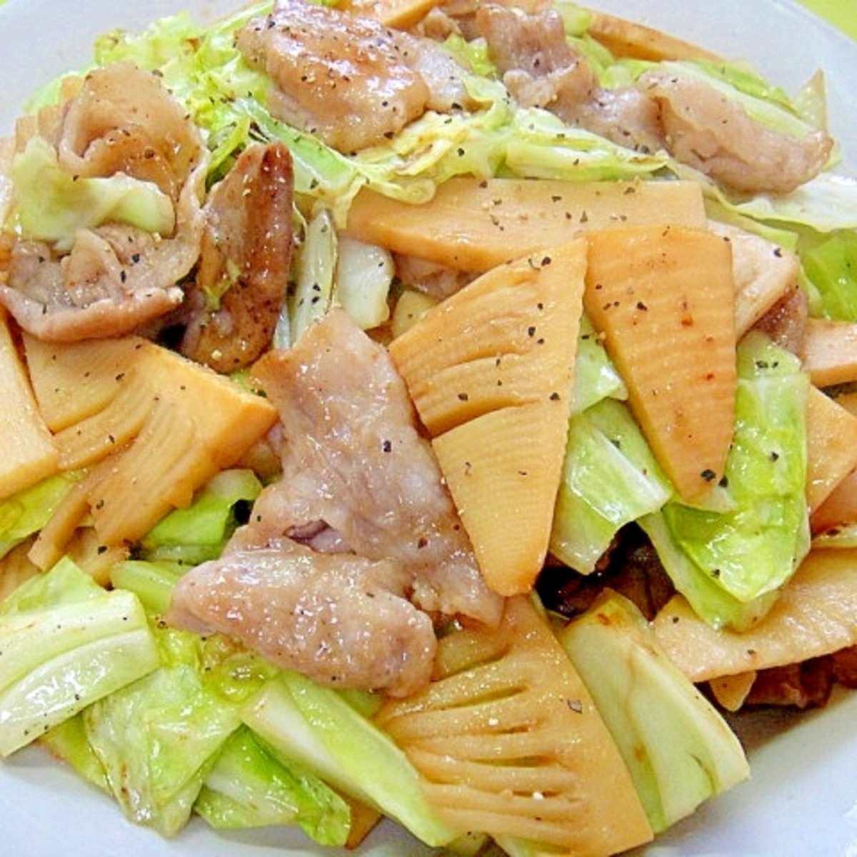 たけのことキャベツ豚肉の炒め レシピ 作り方 By Mint74 楽天レシピ